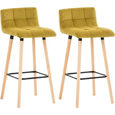 Homestoreking Lincoln Set di 2 Sgabelli in Velluto - Sgabello da Bar Homestoreking Lincoln Set di 2 Sgabelli in Velluto - Sgabello da Bar
