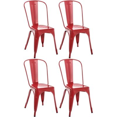 Homestoreking Benedict Set 4 Sedie Metallo Impilabili - Sedie Homestoreking Benedict Set 4 Sedie Metallo Impilabili - Sedie