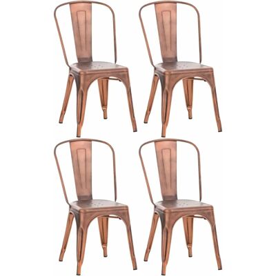 Sillas Apilables de Metal Cobre Benedikt CLP Sillas Apilables de Metal Cobre Benedikt CLP