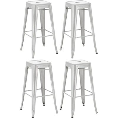 CLP Joshua Silber Barhocker Stapelbar Modern - Barhocker CLP Joshua Silber Barhocker Stapelbar Modern - Barhocker