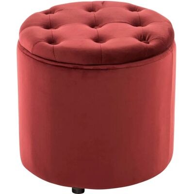 Pricenet Pantin Sgabello in Velluto Rosso - Spazio di Archiviazione & Design Pricenet Pantin Sgabello in Velluto Rosso - Spazio di Archiviazione & Design
