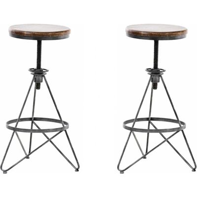CLP Set di 2 sgabelli in stile industriale Karla CLP Set di 2 sgabelli in stile industriale Karla