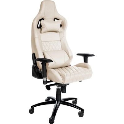 Chaise de bureau Keren CLP - Cuir genuin, crème, ergonomique - Publicité Chaise de bureau Keren CLP - Cuir genuin, crème, ergonomique - Publicité