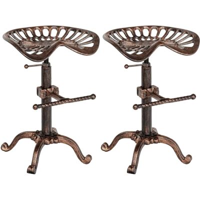 CLP - Set 2 Sgabelli da Bar - Stile Industriale Regolabile - 34x44x56cm CLP - Set 2 Sgabelli da Bar - Stile Industriale Regolabile - 34x44x56cm