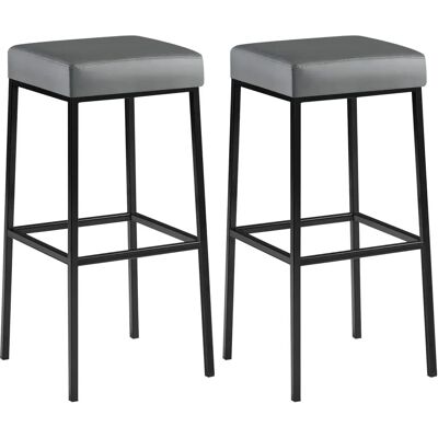 CLP Montreal 85cm Taburetes de Bar - Cuero Sintético - 2 uds CLP Montreal 85cm Taburetes de Bar - Cuero Sintético - 2 uds