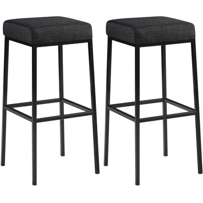 CLP - Set 2 Montreal Barhocker - Polstert, 80cm, Dunkelgrau CLP - Set 2 Montreal Barhocker - Polstert, 80cm, Dunkelgrau