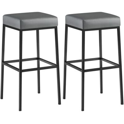 Conjunto de 2 taburetes Montreal - Cuero sintético, 80cm Conjunto de 2 taburetes Montreal - Cuero sintético, 80cm