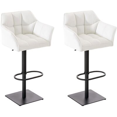 CLP Damaso 2 Sedie Alto - Bianco/Nero Regolabili Moderne CLP Damaso 2 Sedie Alto - Bianco/Nero Regolabili Moderne
