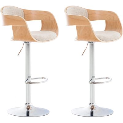 Tabouret de bar Kingston - Réglable, Pivotant 360°, Tissu, Chrome - Publicité Tabouret de bar Kingston - Réglable, Pivotant 360°, Tissu, Chrome - Publicité