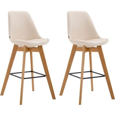 Set di 2 Sgabelli Metz in Simil Pelle - Moderni ed Eleganti Set di 2 Sgabelli Metz in Simil Pelle - Moderni ed Eleganti