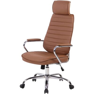 CLP Poltrona da ufficio Rako Marrone chiaro - Office Chair - Publicité CLP Poltrona da ufficio Rako Marrone chiaro - Office Chair - Publicité