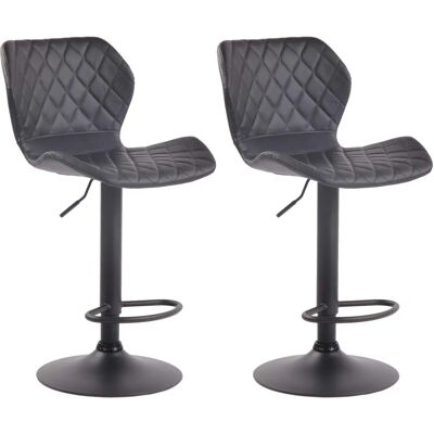 Set di 2 Sgabelli da Bar in Sughero Nero CLP - Sgabelli Set di 2 Sgabelli da Bar in Sughero Nero CLP - Sgabelli