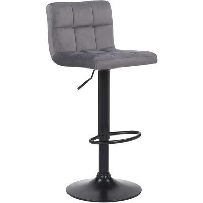 Homestoreking Feni Tabouret en Velours Gris - Bar Stool - Publicité Homestoreking Feni Tabouret en Velours Gris - Bar Stool - Publicité