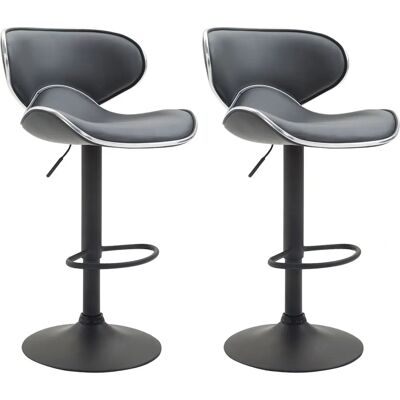 CLP - Ensemble de 2 tabourets Las Vegas gris/noir - Tabouret de bar - Publicité CLP - Ensemble de 2 tabourets Las Vegas gris/noir - Tabouret de bar - Publicité