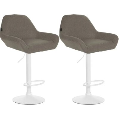 Ensemble de tabourets de bar CLP Braga - Réglable en hauteur, pivotant à 360°, gris/blanc - Publicité Ensemble de tabourets de bar CLP Braga - Réglable en hauteur, pivotant à 360°, gris/blanc - Publicité