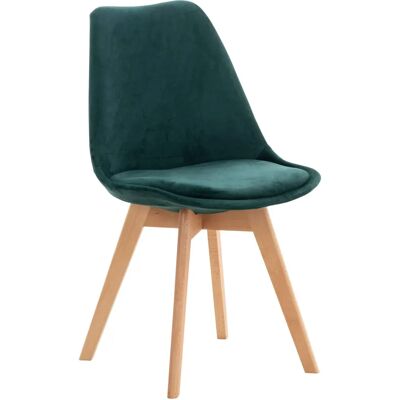 Pricenet Chaise Linares en Velours - Cadre Moderne en Hêtre, Vert - Publicité Pricenet Chaise Linares en Velours - Cadre Moderne en Hêtre, Vert - Publicité
