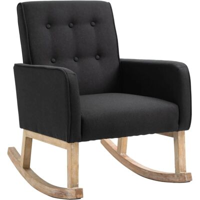 Silla mecedora Dream CLP - Tela negra moderna Silla mecedora Dream CLP - Tela negra moderna