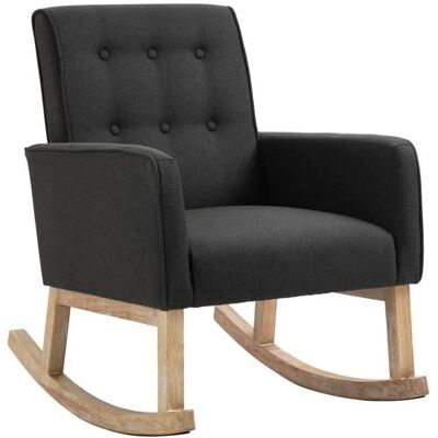 Pricenet Silla mecedora Dream Tela Gris oscuro - Rocking Chair Pricenet Silla mecedora Dream Tela Gris oscuro - Rocking Chair