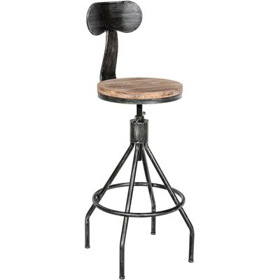 Homestoreking Hanam Verstellbarer Metall Holz Barhocker - Industrieller Stil Homestoreking Hanam Verstellbarer Metall Holz Barhocker - Industrieller Stil
