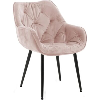 Silla de terciopelo rosa Tanna de Pricenet - Silla Silla de terciopelo rosa Tanna de Pricenet - Silla