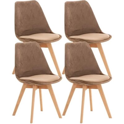 CLP - Set di 4 sedie eleganti in legno e velluto - Tipo di prodotto CLP - Set di 4 sedie eleganti in legno e velluto - Tipo di prodotto