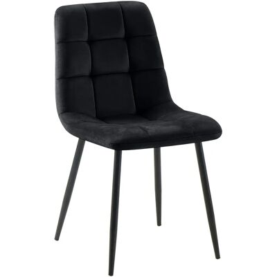 CLP - Chaise de salle à manger en velours élégante - Structure métallique moderne - Publicité CLP - Chaise de salle à manger en velours élégante - Structure métallique moderne - Publicité