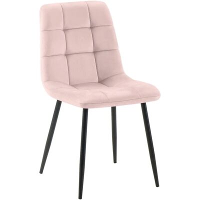 CLP - Chaise de salle à manger en velours rose - Chaise - Publicité CLP - Chaise de salle à manger en velours rose - Chaise - Publicité