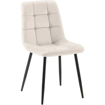 Homestoreking Antibes Cremehvid Samtvel Dining Chair - Dining Chair Homestoreking Antibes Cremehvid Samtvel Dining Chair - Dining Chair