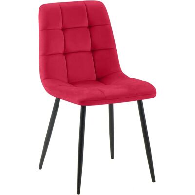 Chaise de salle à manger en velours CLP - Dossier haut - Design moderne - Publicité Chaise de salle à manger en velours CLP - Dossier haut - Design moderne - Publicité