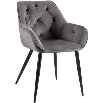 Silla de Terciopelo Cassis - Estilo Chesterfield Moderno Silla de Terciopelo Cassis - Estilo Chesterfield Moderno