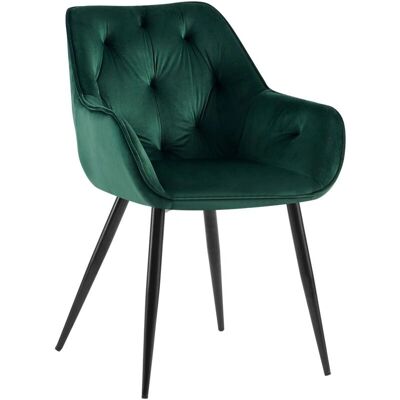 CLP - Silla de terciopelo Cassis - Moderna, Cómoda, Estable - Silla CLP - Silla de terciopelo Cassis - Moderna, Cómoda, Estable - Silla