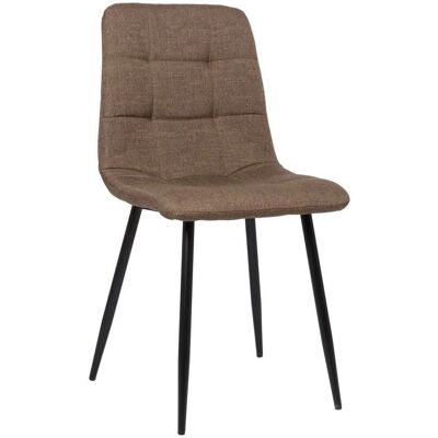 CLP - Silla moderna de tela - Marrón - Silla de comedor CLP - Silla moderna de tela - Marrón - Silla de comedor
