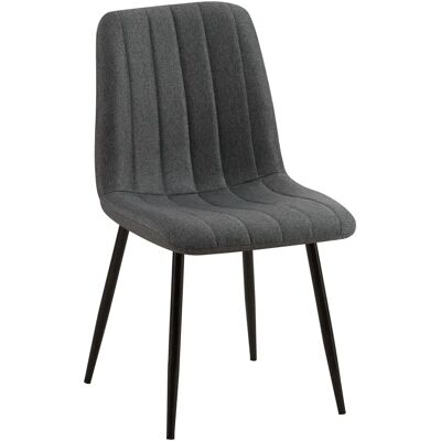 Silla de Tela Gris Oscuro Dijon - Silla Silla de Tela Gris Oscuro Dijon - Silla