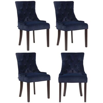 Conjunto de 4 Sillas de comedor Aberdeen en terciopelo – Estilo retro moderno Conjunto de 4 Sillas de comedor Aberdeen en terciopelo – Estilo retro moderno