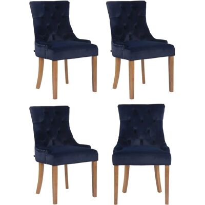 CLP Aberdeen Samt Esszimmerstühle Set - Chesterfield Stil CLP Aberdeen Samt Esszimmerstühle Set - Chesterfield Stil