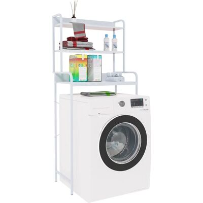 Pricenet Darby Étagère pour Lave-linge - Blanc - Économise espace - Publicité Pricenet Darby Étagère pour Lave-linge - Blanc - Économise espace - Publicité