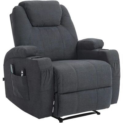 CLP - Hepler - Dunkelgrau Stoff - Massagefunktion - Armchair CLP - Hepler - Dunkelgrau Stoff - Massagefunktion - Armchair