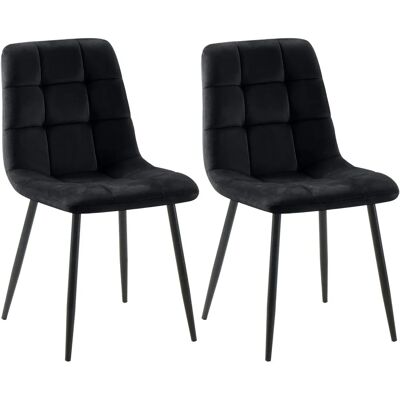 Set di 2 Sedie da Pranzo Tilde - Rivestite in Velluto o Tessuto Set di 2 Sedie da Pranzo Tilde - Rivestite in Velluto o Tessuto