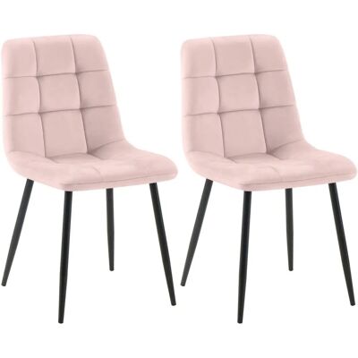 CLP Sedia da pranzo moderna rosa - Set di 2 CLP Sedia da pranzo moderna rosa - Set di 2