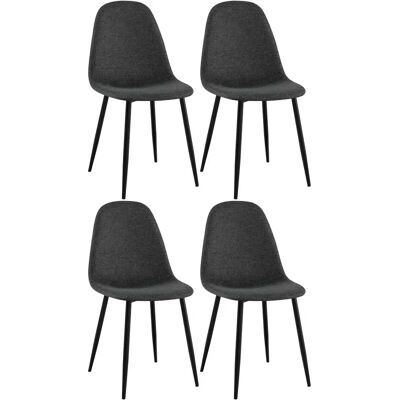 CLP Napier Schwarze Esszimmerstühle im 4er-Set CLP Napier Schwarze Esszimmerstühle im 4er-Set