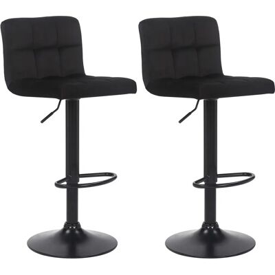 CLP Feni Conjunto de Taburetes de Bar de Terciopelo - Ajustable Moderno CLP Feni Conjunto de Taburetes de Bar de Terciopelo - Ajustable Moderno