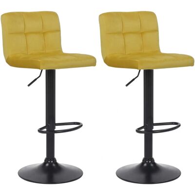 CLP Feni Taburetes de Terciopelo Amarillo - Bar Stools CLP Feni Taburetes de Terciopelo Amarillo - Bar Stools