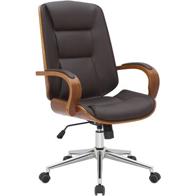 CLP Walnussbraun Yankton Bürostuhl - Ergonomischer Drehstuhl CLP Walnussbraun Yankton Bürostuhl - Ergonomischer Drehstuhl