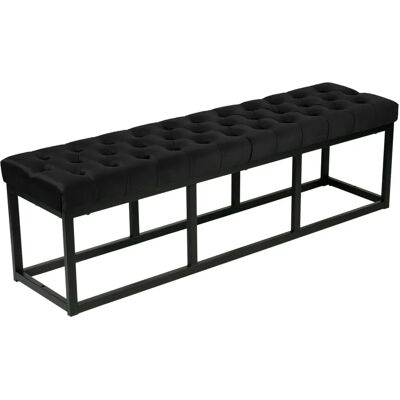 Banco de Terciopelo Negro Pricenet - Estilo Chesterfield Banco de Terciopelo Negro Pricenet - Estilo Chesterfield