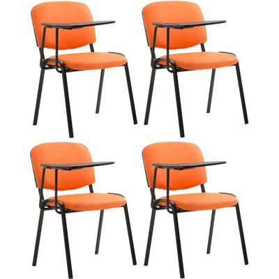 Conjunto de 4 Sillas de Conferencia Ken con Mesa Plegable Conjunto de 4 Sillas de Conferencia Ken con Mesa Plegable