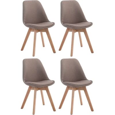 CLP Borneo V2 Gris 4 Sillas de Comedor - Conjunto de Sillas CLP Borneo V2 Gris 4 Sillas de Comedor - Conjunto de Sillas