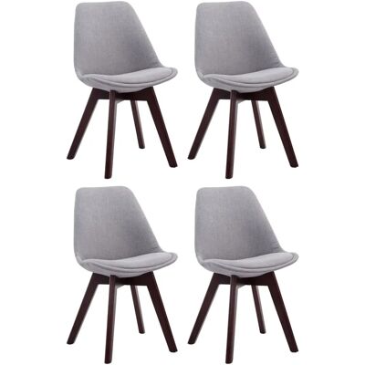 CLP Set von 4 Borneo V2 Stoff Esszimmerstühle - Modern & Stilvoll CLP Set von 4 Borneo V2 Stoff Esszimmerstühle - Modern & Stilvoll
