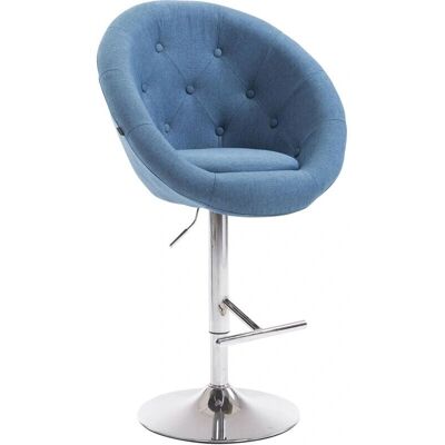 CLP Taburete de bar V2 Azul - Ajustable Giratorio Tela CLP Taburete de bar V2 Azul - Ajustable Giratorio Tela