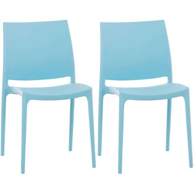 CLP Maya Silla Apilable Azul Claro - Muebles de Jardín CLP Maya Silla Apilable Azul Claro - Muebles de Jardín
