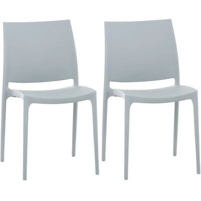 CLP Silla de Jardín Maya Gris Claro Apilable - Muebles de Exterior CLP Silla de Jardín Maya Gris Claro Apilable - Muebles de Exterior